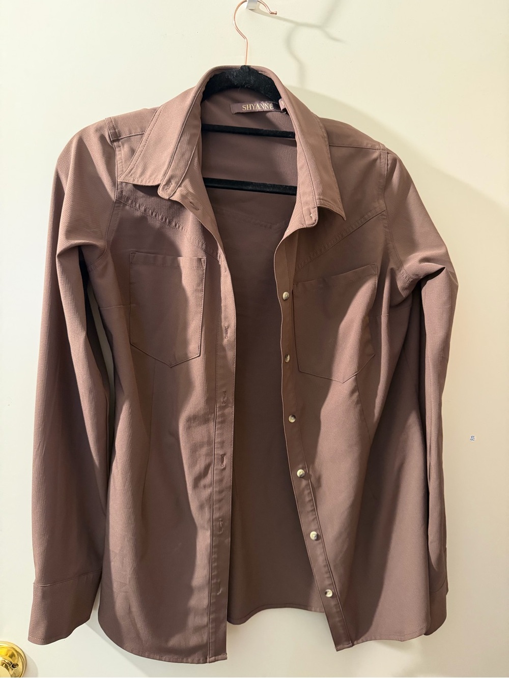 Shyanne Women’s Mauve-Brown Snap-Front Western Shirt